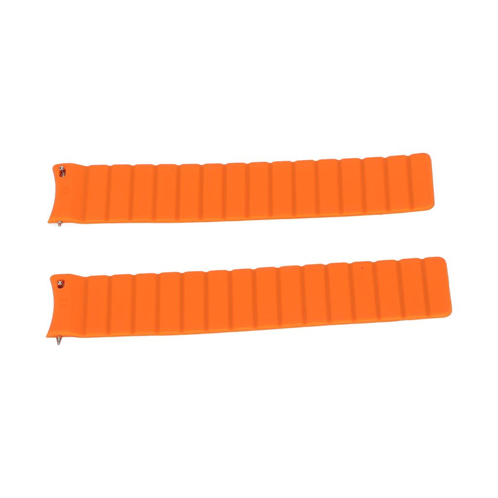 2Pcs Watch Strap Silicone Universal Magnetic Watches Band for Amazfit GTR 3 3 Pro 22mm Grey Orange