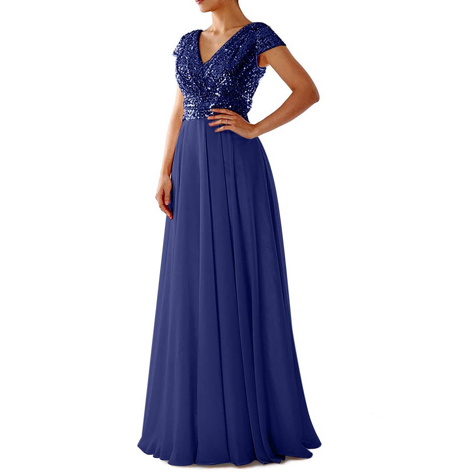 

(сонечко)Жіноча модна урочиста вінтажна мереживна вінтажна довга весільна сукня з коротким рукавом і квітковим принтом M темно-синього кольору