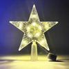 15cm Christmas Tree Decoration Stars Warm White Lights Home Room Decor LED Shining Lamp Xmas Festival TopStar Navidad 1.07in