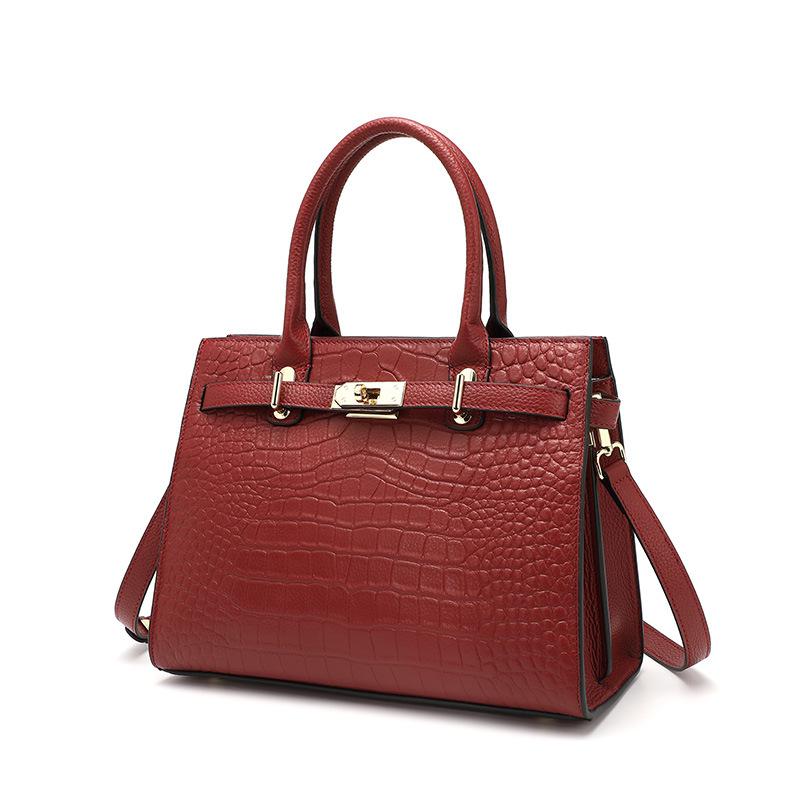 

Большая вместительная сумка женская новая кожаная сумка через плечо сумка премиум-класса Feeling Bag бордовый