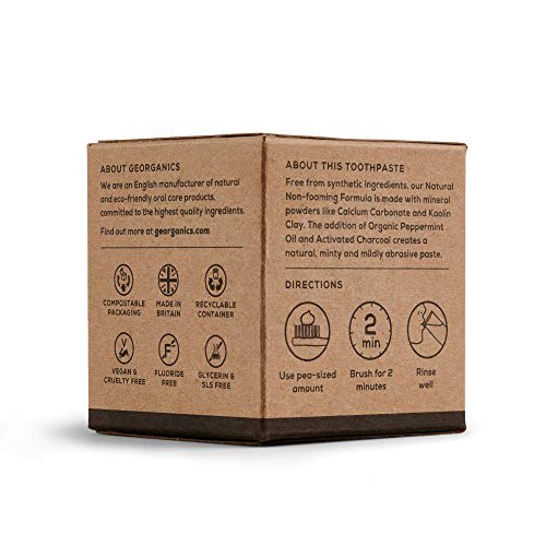 Georganics Toothpaste 60mL, Toothpaste (Activated Charcoal)