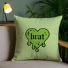 C-Charlis XCX B-BRAT Pillow Case Sofa Short Plush Double-sided HD Printing Room Home Office Gift Cushion Cover