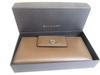 Authentic  BVLGARI Dark Brown Leather Classico Silver H/W Trifold Long Flap Wallet #b171 Open Box