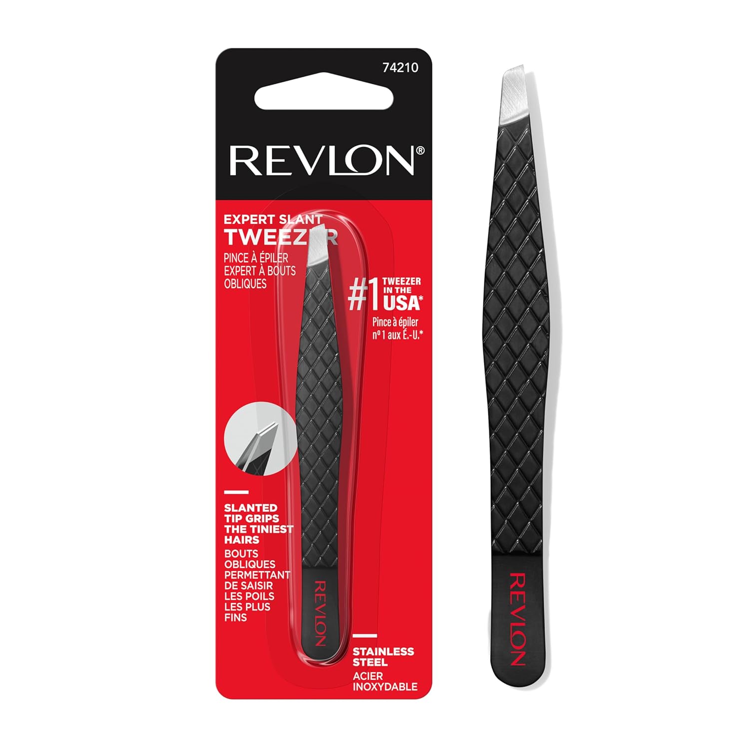 Revlon Expert Tweezers Slant Tip 1 ea (Pack 3)