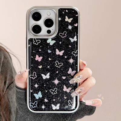 Ins Star Butterfly for 16 for Apple 17pro Max Mobile Phone Case for IPhone14 Glue Glitter Powder 15 Hard for Huawei