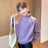 Children's Semi-High Neck Autumn & Winter Sweater - Stylish Knitwear for Boys and Girls