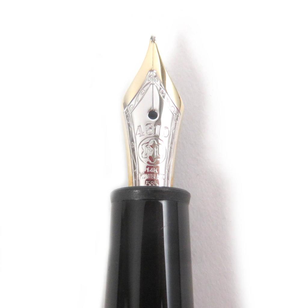 Great MONTBLANC fountain pen Meisterstck 145 Pix Classic Chopin Black gold 14K mens Used