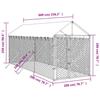 VidaXL Chenil d'extérieur pour chiens avec toit argenté 2x6x2,5 m 3190483