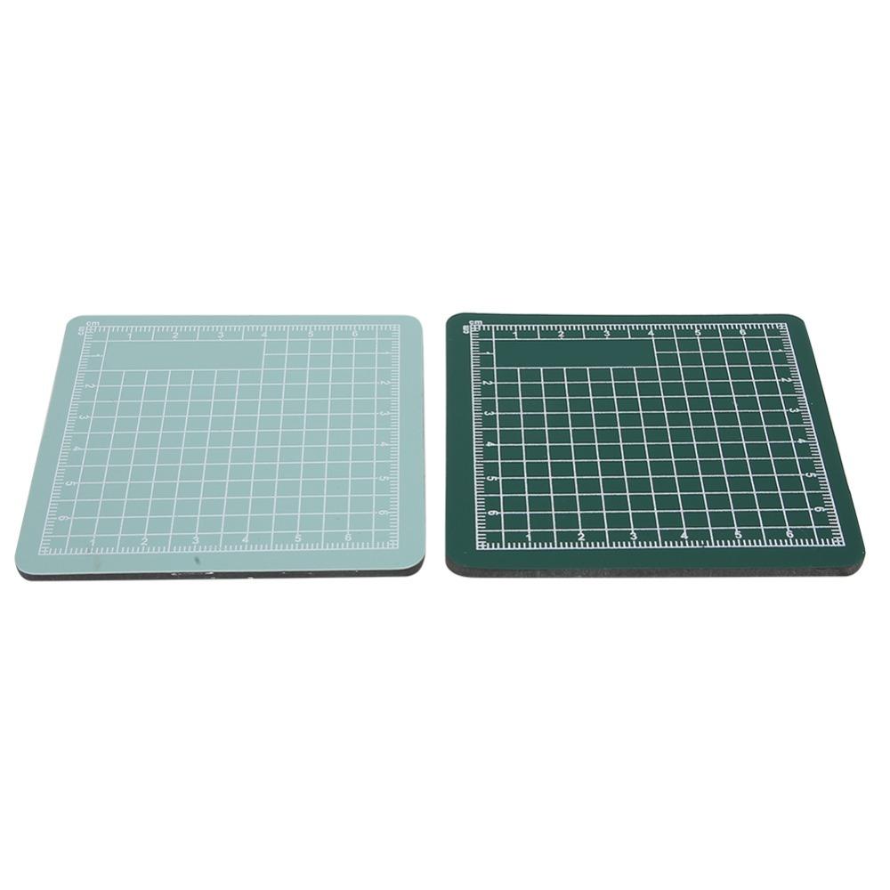 2pcs 8x8cm Cutting Mat Square Paper Cutting Board Anti Slip Craft Cutting Mat  Hand Account DIY