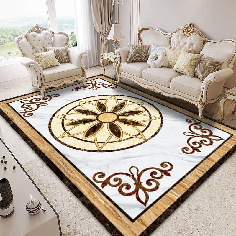 Luxury Marble Style Rugs for Living Room Home Bedroom Decor Large Size Carpet Coffee Table Non-slip Carpet