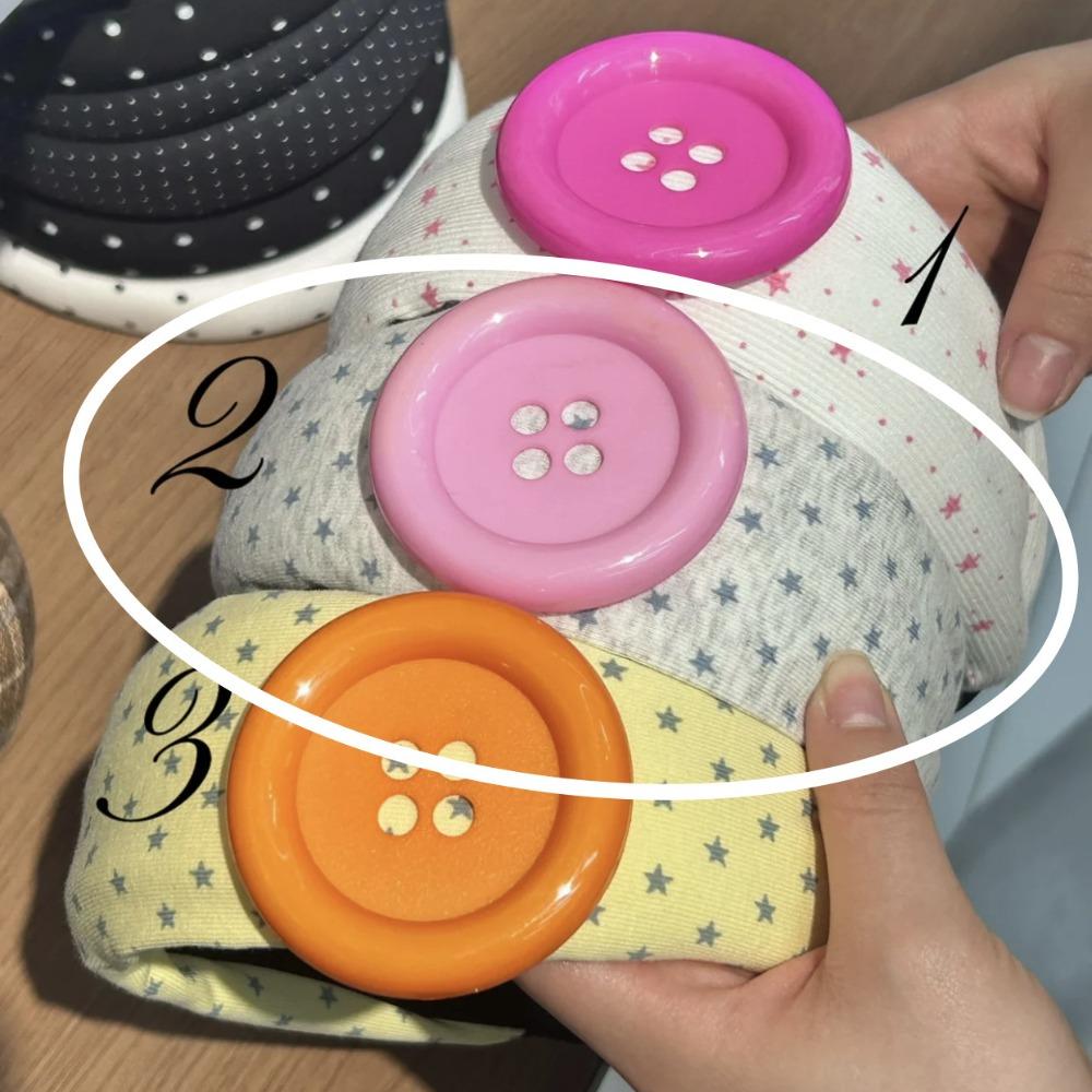 Large Button Button Hairband Colorful Polka Dot Headband New Star Hairband