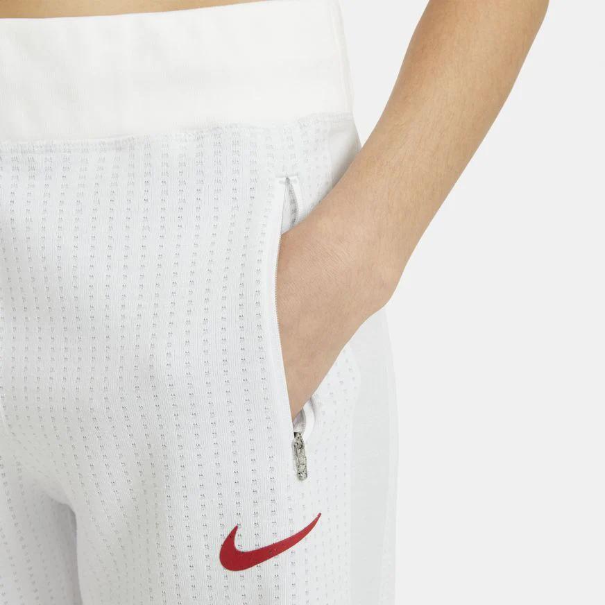 Nike Logo Print Straight Leg Relaxed Pants Women bottoms White CZ3618-100