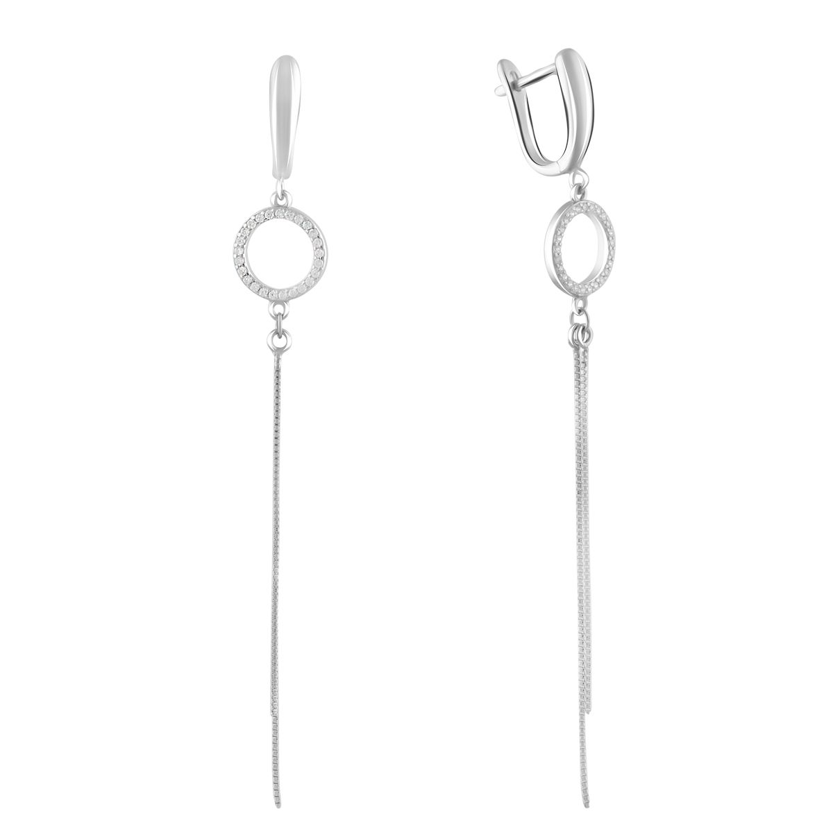 

Срібна каблучка з фіанітами (2086284) білий