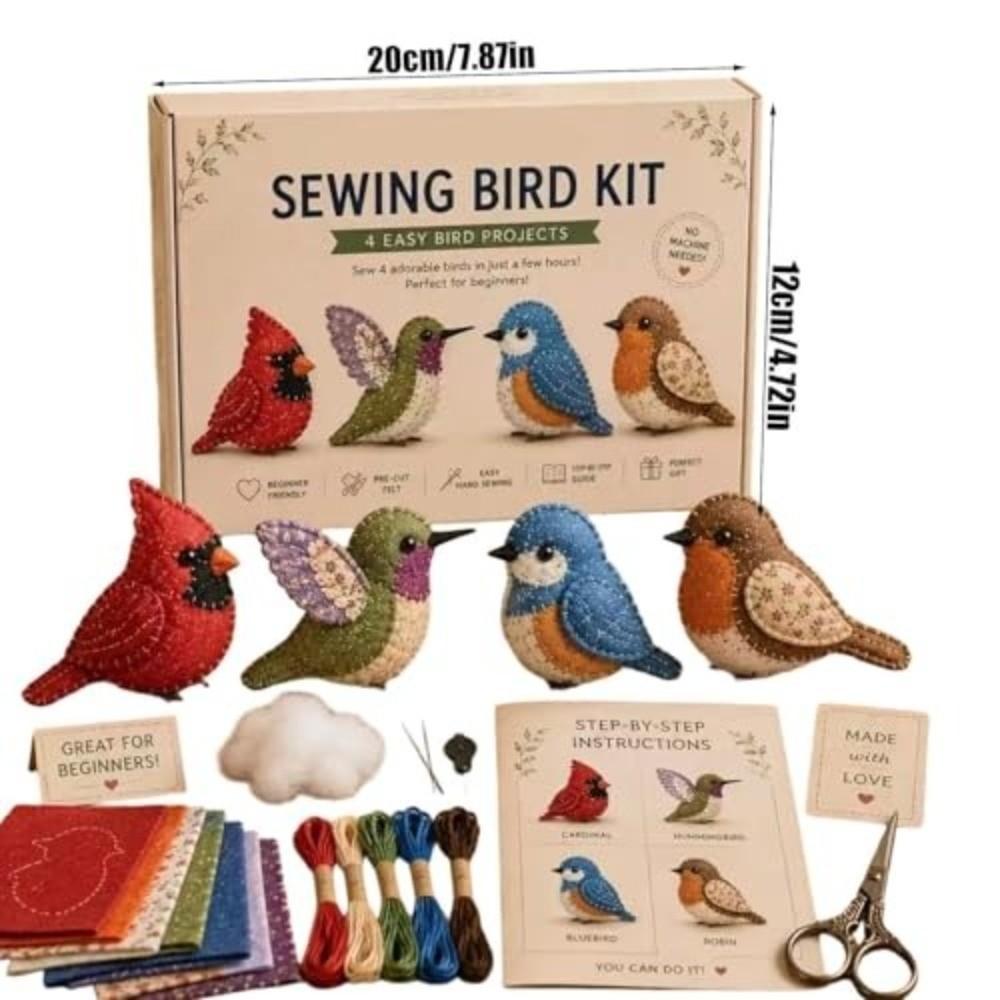 Cartoon Animals Handmade Sew Set Pre-cut Fabric Fabric Art Craft Set For Beginners