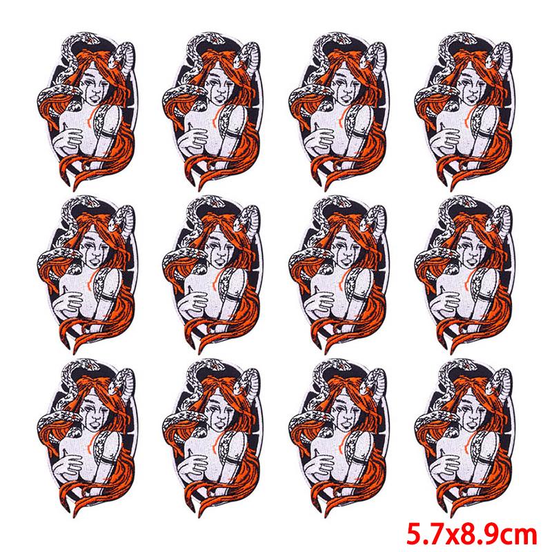 10 Pcs/lot Embroidery Patch Iron On Patches For Clothing Patches On Clothes Jackets Decor Applique Sew Supplies
