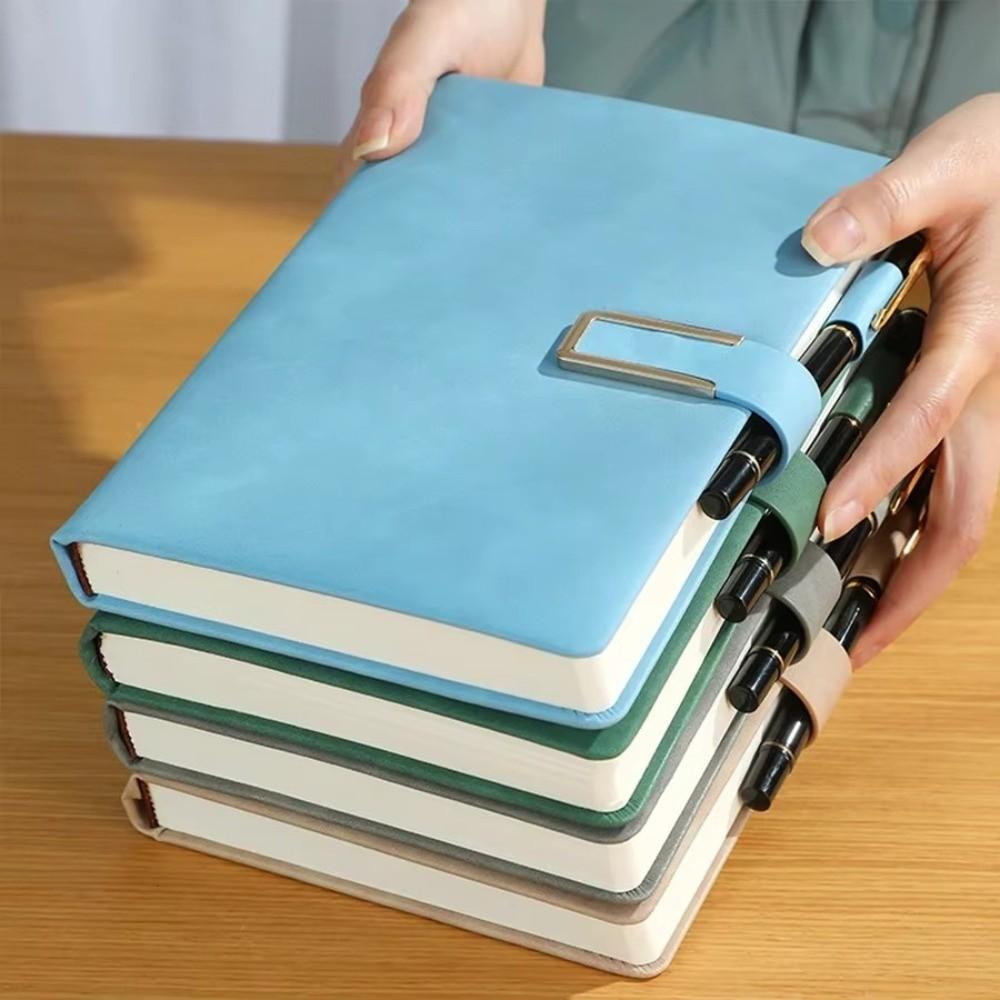 A5 Size A5 Notebook Horizontal Line Loose-Leaf Book New Leather Notebook