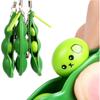 2Gb Peapod Fidget Rotaļlieta Saspiež Pupiņu Edamame Zirņu Atslēgu piekariņš Atslēgu piekariņš Ekstrūzija Sojas pupiņas Taktilā sajūta Atbrīvošanas Spiediena Piederums