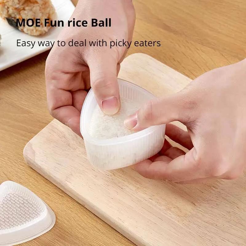 4PCS DIY Sushi Mold Onigiri Rice Ball Food Press Transparent Triangular Sushi Maker Mold Sushi Kit Kitchen Bento Accessorie
