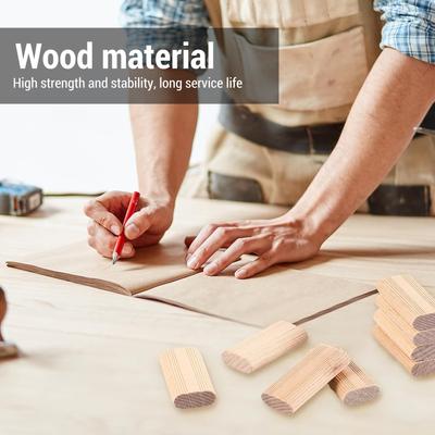 50Pcs Wooden Domino Tenon Set 8x22x50mm Multifunctional Dowel Block for Joinery Systems Woodworking Furniture Splicing