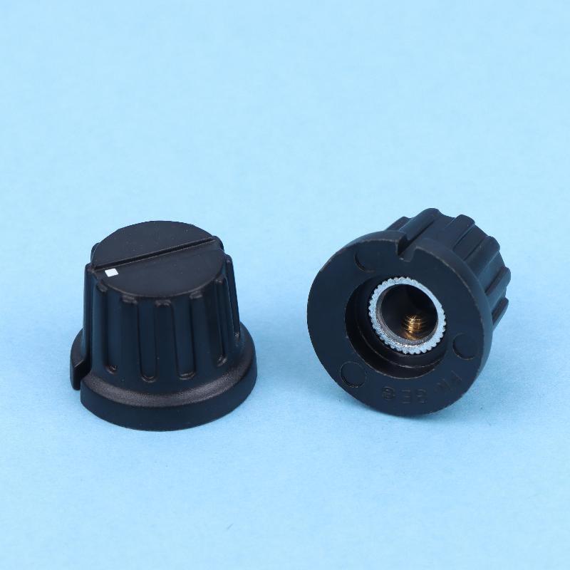 5Pcs Pn-8F 16*14.5Mm Striped Plastic Knob Cap With Copper Core Electronic Instrument Switch Caps Inner Hole 6.35Mm