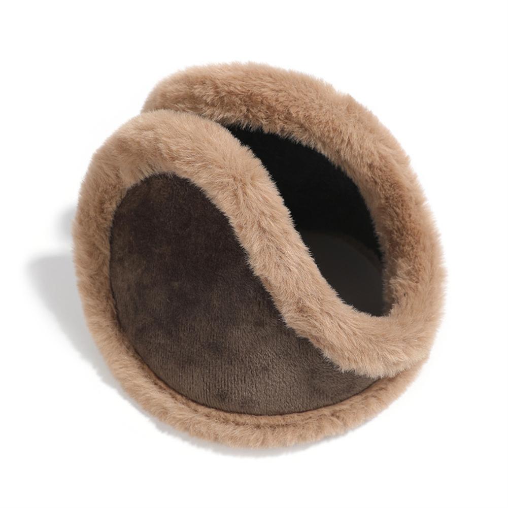 Зимние теплые наушники-грелки Защитные накладки на уши Маска для ушей Утолщенные плюшевые мягкие аксессуары для согревания ушей Coffee One size#1