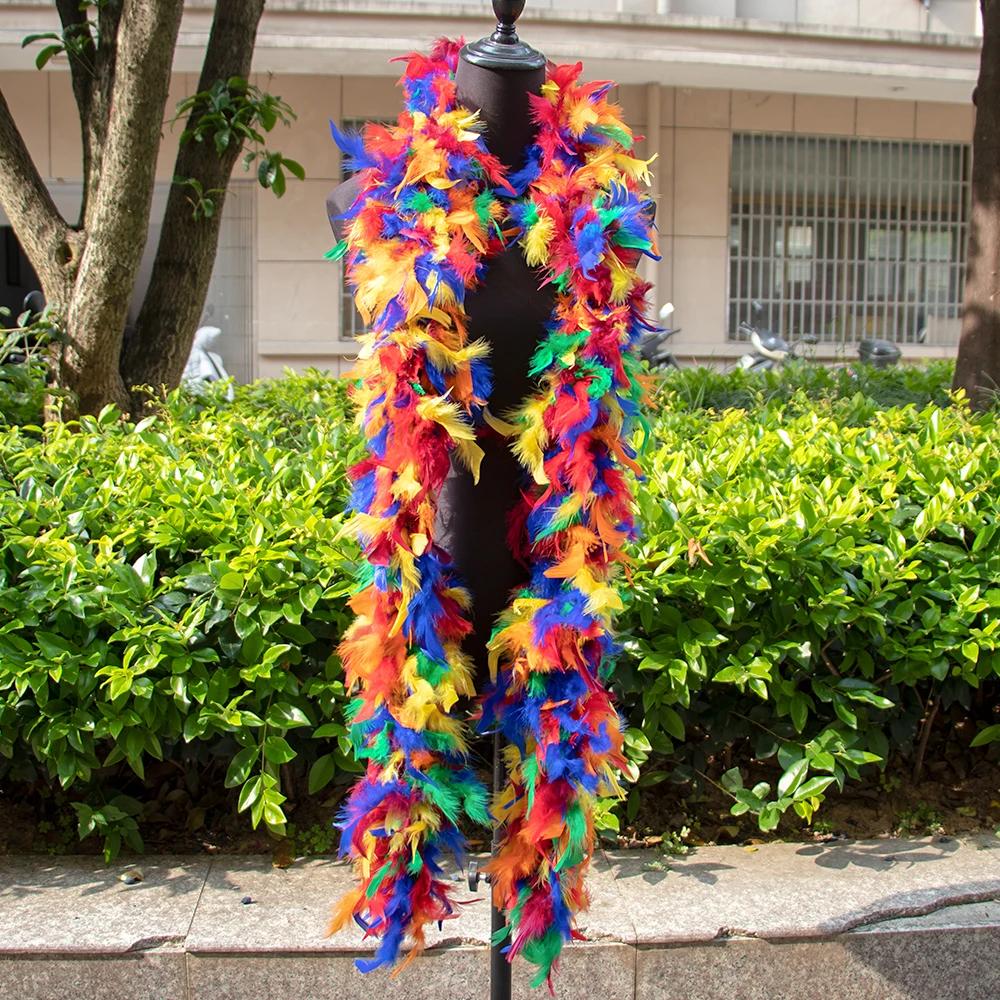 DIY 2Yards High Quality Turkey Feathers Boa 40 60 90 Grams Natural Fluffy Feather for Party Cosplay Dress Sewing Decoration plumas