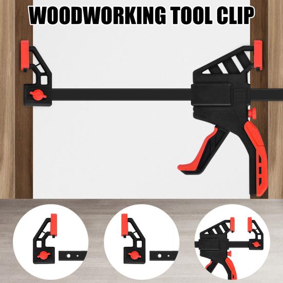 Woodworking Clamp with Ergonomic Handle Multipurpose One-handed Operation Quick Grip Clip DIY Projects Hand Tool
