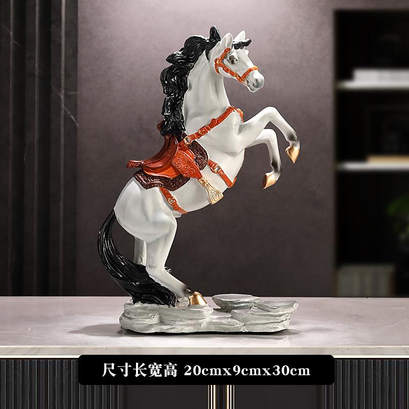 Поделки из смолы Имитация скульптуры животного Ретро китайский стиль Лошадь Статуя лошади Декоративные фигурки Украшение дома