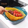 8-teiliges Abtropfbecken für die Küche, ausgehöhlt, schnelle Entwässerung mit kleinen Ohren, Abtropfkorb, Obstsalat, Waschen, Aufbewahrung, Sieb, Abtropffläche, Gemüsereinigung