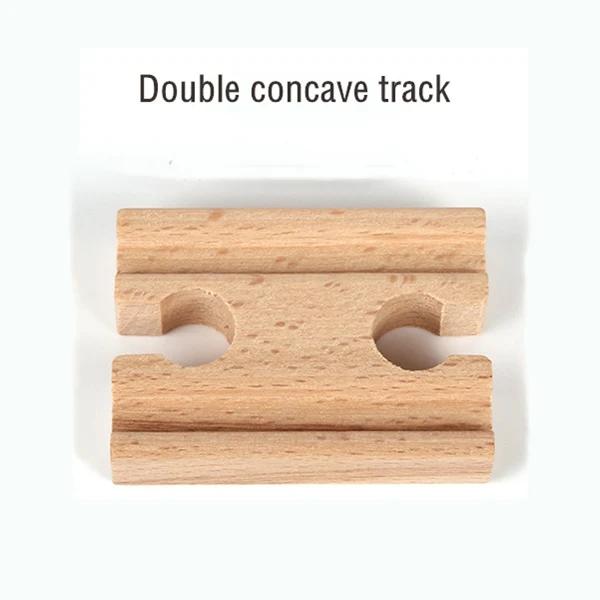 DIY Children Wooden Train Rail Track Accessories Toy Cross Track Railway Toys Compatible All Track for Kids Boys & Girls Gifts