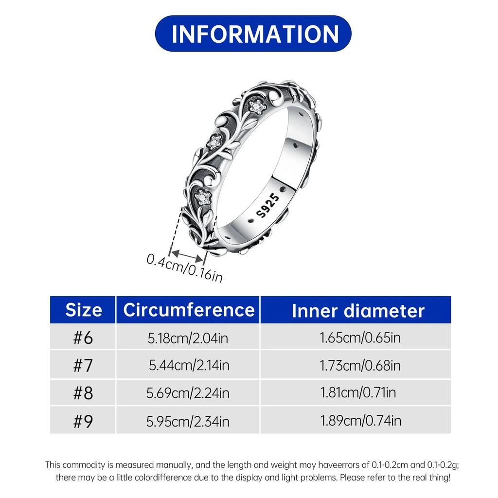 Authentic Ring copper Vintage White Zirconia Ring Floral Patterns Womans Ring Anniversary Delicate Gift Accessory