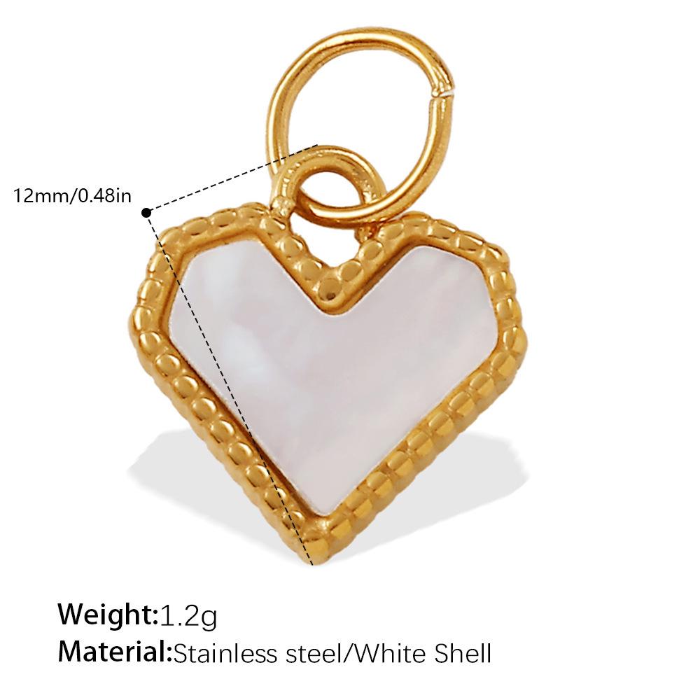 European & American Heart Pendant Necklace & Bracelet Set, Stainless Steel 18K Colorfast Jewelry for Women