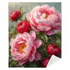 Morbida Coperta con Peonie Rosa e Rosse: Vibrante Motivo Floreale Romantico Elegante Accogliente Arredamento per la Casa
