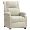 Electric Recliner Chair Cream Velvet