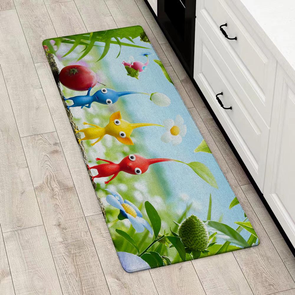 Entrance Front Door Doormat Cartoon PikminS Non-slip Kitchen Rug Living Room Rugs Balcony Bathroom Foot Mat Floor Mats Carpet