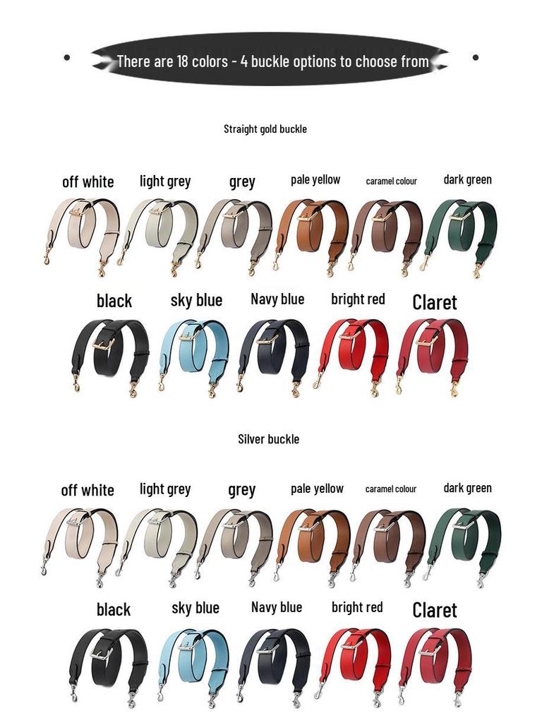 Lychee Grain Cowhide Versatile Wide Shoulder Strap for Dionysus Bag (Model: MHS-A-9)