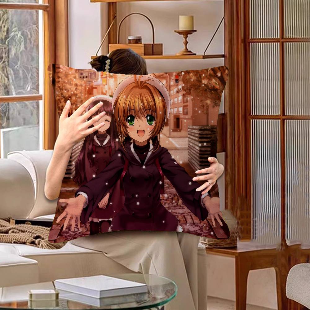 Cardcaptor Sakura Magic Circle Cushion Cover Polyester Sofa Cushions Decorative Throw Pillows Home Decoration Pillowcover 30cmx30cm