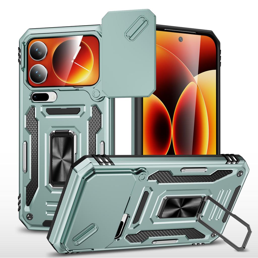 Applicable To Xiaomi 17Promax Mobile Phone Case Holder 14T Window Push Magnetic Ultra-thin Ring Mobile Phone Case