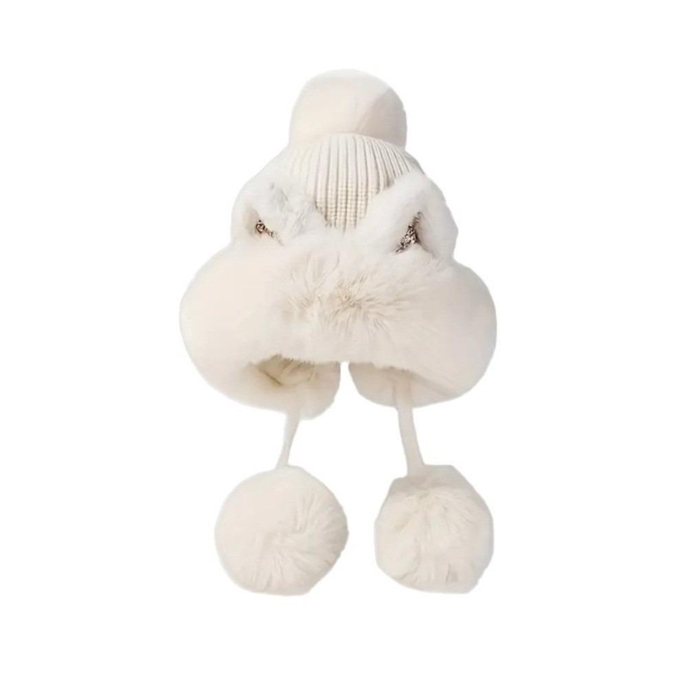 Woolen Cat Ears Beanie Fluffy Lei Feng Hat Personality Ear Protection Hat  Winter/Autumn