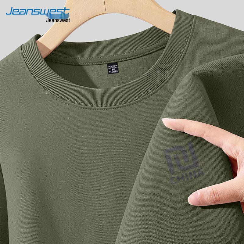 Jeanswest Męska Koszulka z Krótkim Rękawem, Czysta Bawełna, Lato 2025