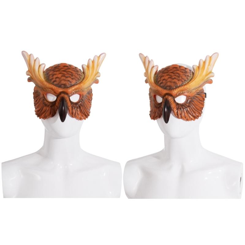 Masquerade Mask Owl Mask Bird Mask Beak Feather Half Face Mask Halloween Cosplay Costume Costume Mask for Mardi Gras