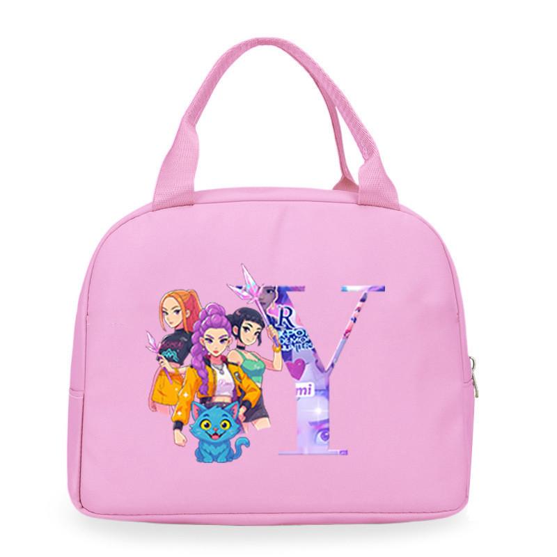 Kinderen Meisjes Kpop Rumi Zoey Mira Derpy Sajaboys Bedrukt Student Waterdicht Maaltijd Lunchbox Tas Casual Handtas