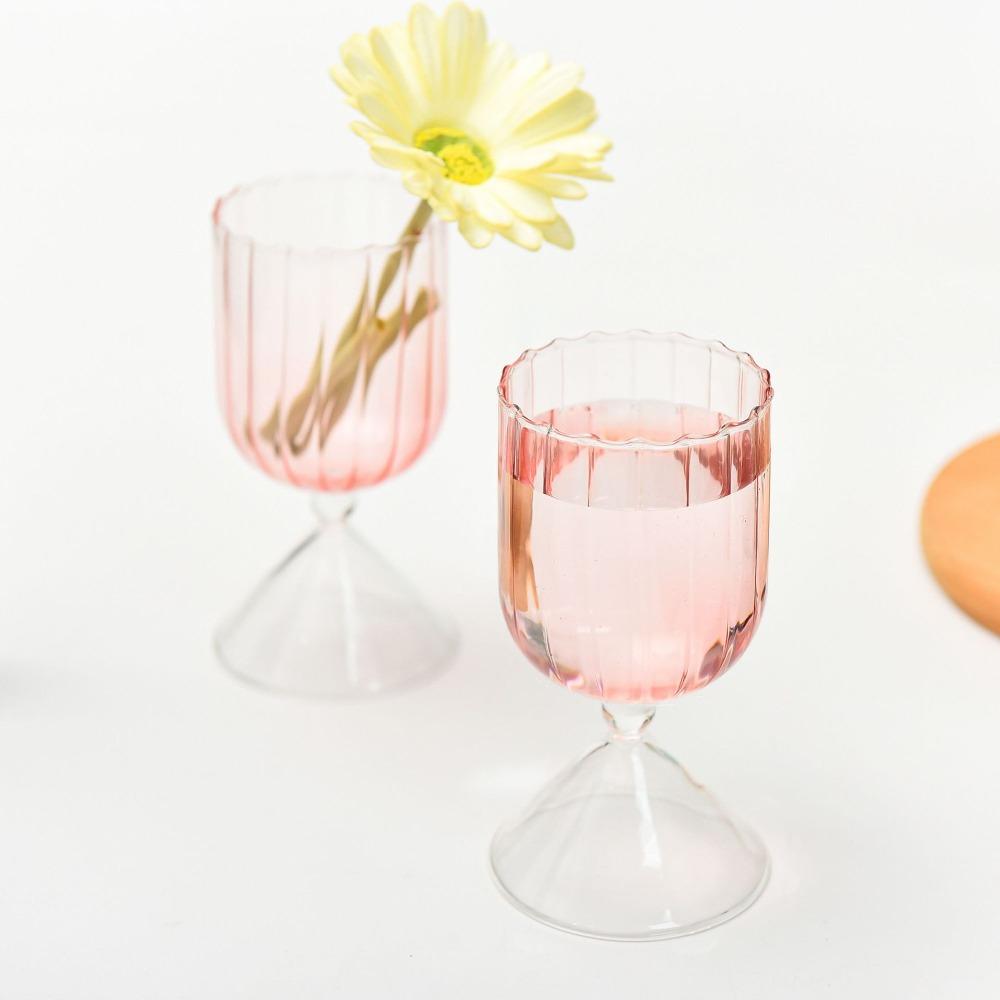 Irregular Shape Goblet Cup Ripple Style Dessert Cup Drinkware Colorful Glass Ice Cream Cup  Bar