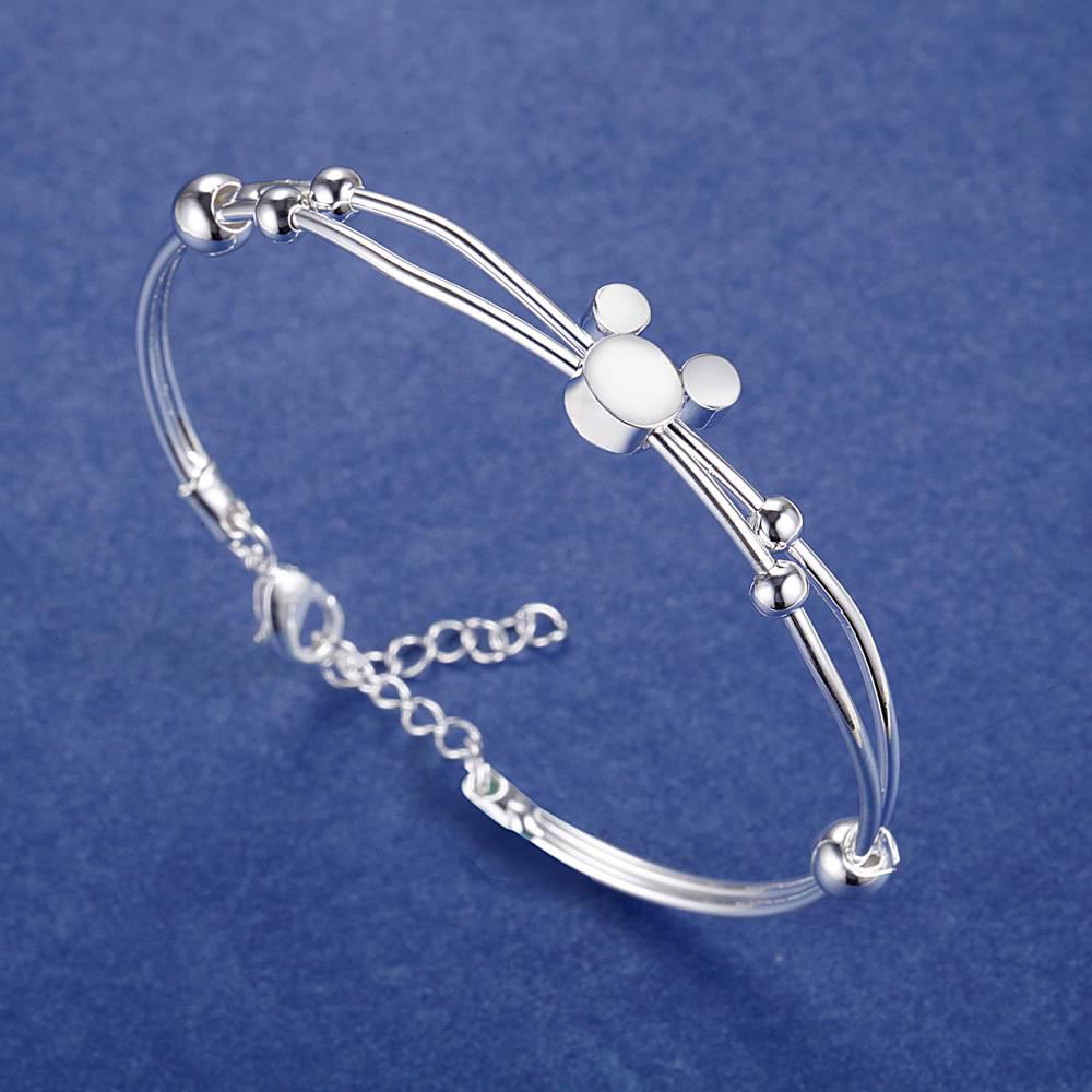 2023 New 925 Sterling Silver High Quality Simplicity Bead Romance Bracelet Chain For Woman Engagement Party Wedding Jewelry