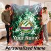 Rapid Wien FC Personalized Flannel Blanket Custom Name Text Soft Throw Blanket Home Decor