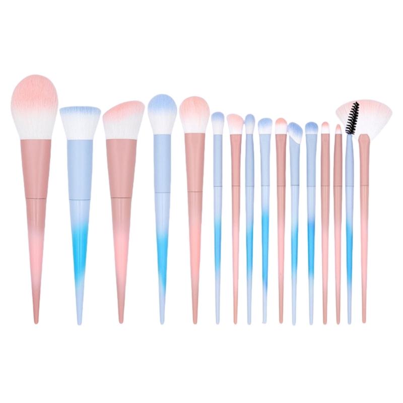 

16x/Set Cosmetic Brush Makeup Brush Set Eyeshadow Brush Concealer Brush Basic Essentials Brush Set Blending Brush printing