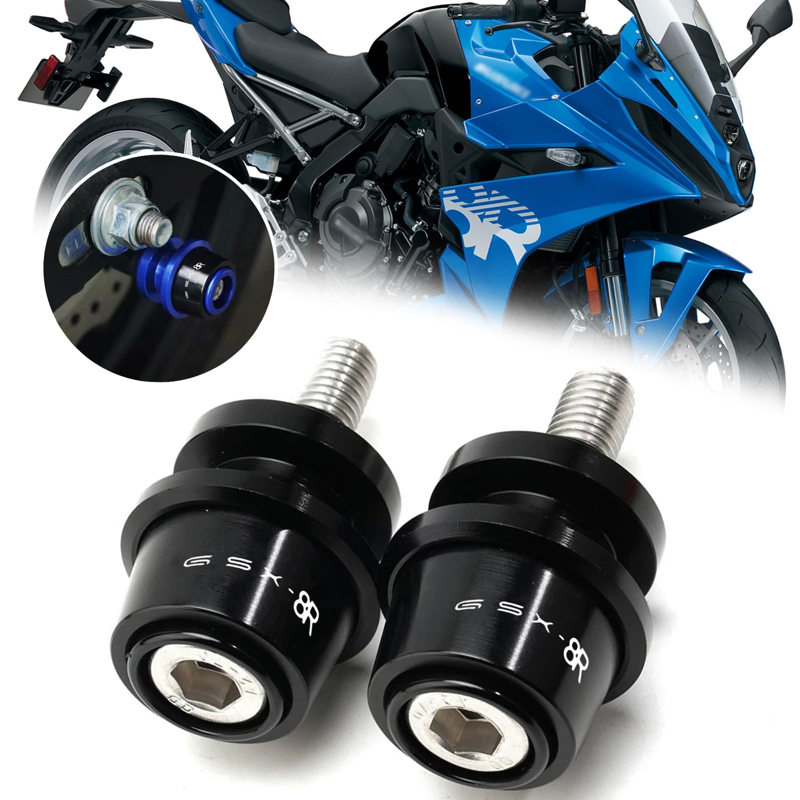 

FOR GSX-8R GSX8R GSX 8R 2024 CNC Aluminum Alloy 8MM Swing Arm Spool Slider чёрный