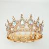 Full Circle Crown Tiara Colorful Baroque Retro Full Diamond Jewelry Wedding Accessories Crown Bridal Crown