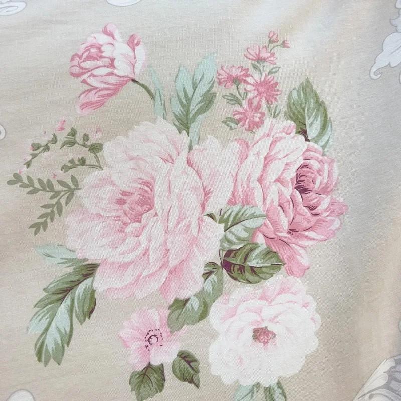 Colorful Soft Pure cotton printing Duvet cover Sets Twin Double Bright Fresh Flowers Patterned Breathable Flat sheet Pillowcases