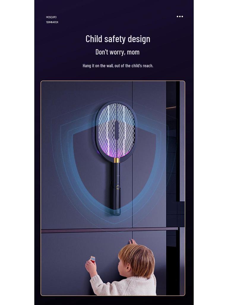2026 Rechargeable USB Mosquito Killer Lamp & Electric Swatter - Attracts & Kills Mosquitoes